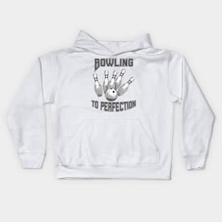 Bowling to perfection Kids Hoodie